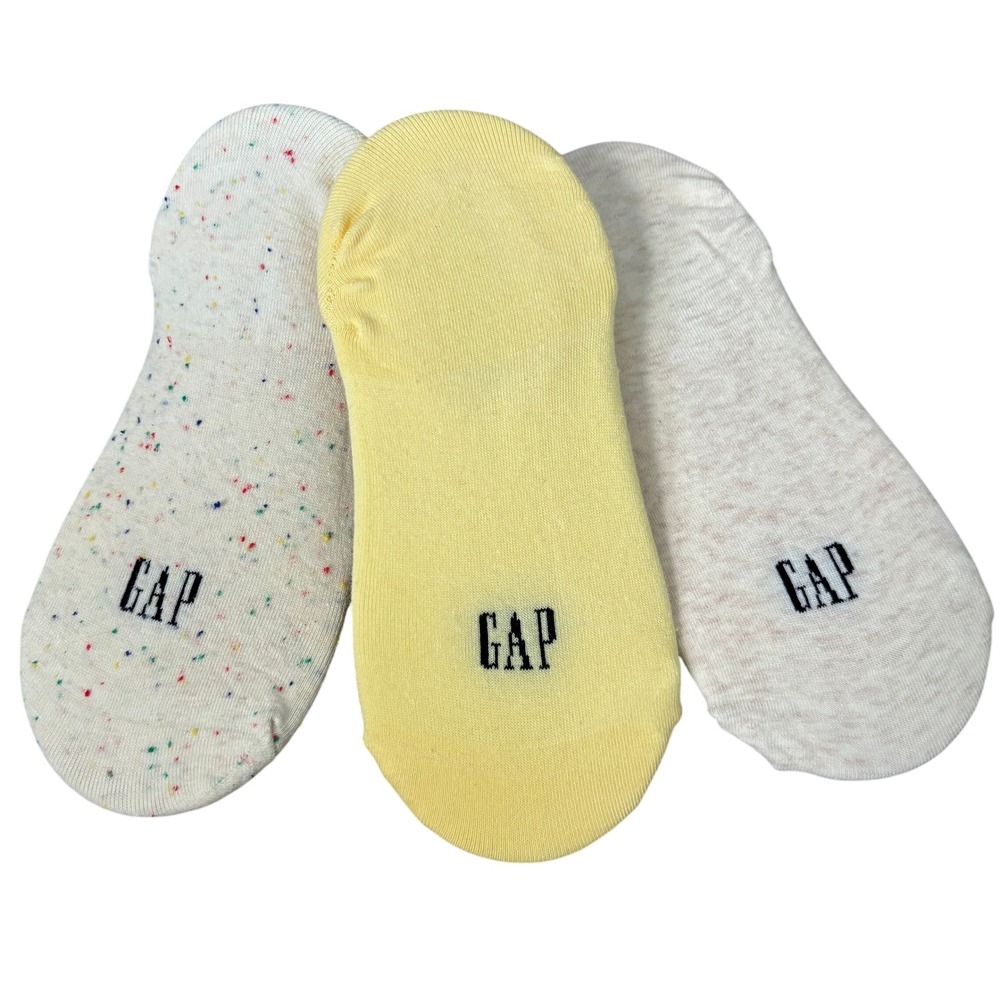 NEW GAP Women's No Show Socks 3 Pair Multicolor One Size